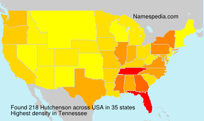 Surname Hutchenson in USA Surname Hutchenson in USA