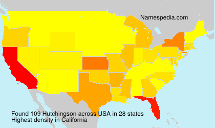 Surname Hutchingson in USA