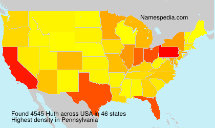 Surname Huth in USA