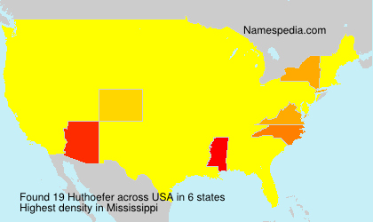 Surname Huthoefer in USA Surname Huthoefer in USA