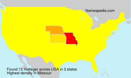 Surname Hutteger in USA Surname Hutteger in USA