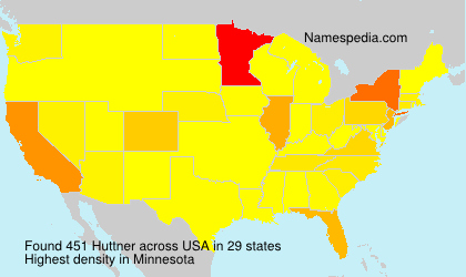 Surname Huttner in USA Surname Huttner in USA