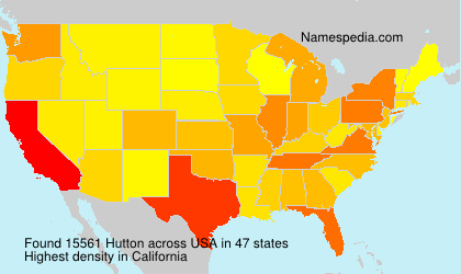 Surname Hutton in USA Surname Hutton in USA