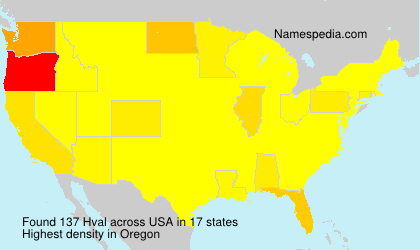 Surname Hval in USA