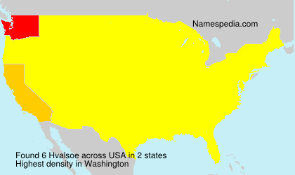 Surname Hvalsoe in USA
