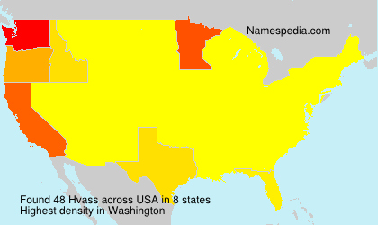 Surname Hvass in USA