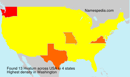 Surname Hvatum in USA