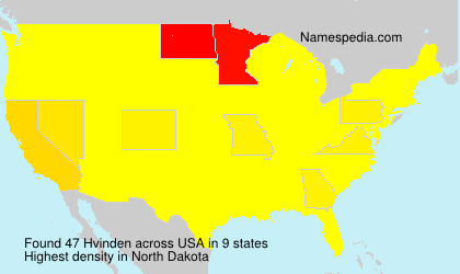 Surname Hvinden in USA