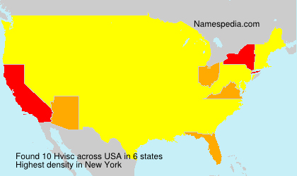 Surname Hvisc in USA