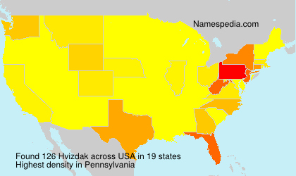 Surname Hvizdak in USA
