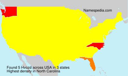 Surname Hvozd in USA