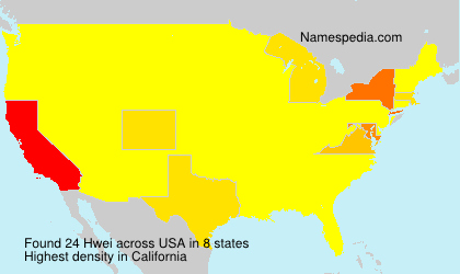 Surname Hwei in USA Surname Hwei in USA