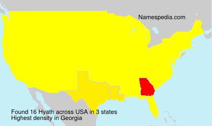 Surname Hyath in USA Surname Hyath in USA