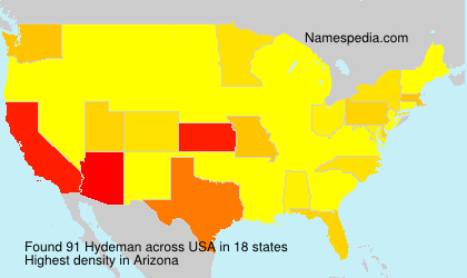 Surname Hydeman in USA Surname Hydeman in USA