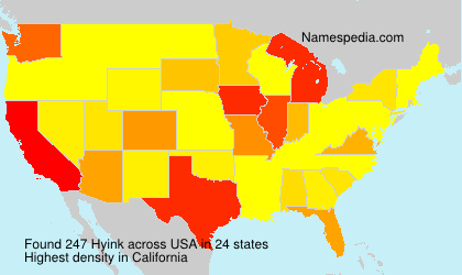 Surname Hyink in USA Surname Hyink in USA