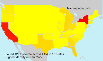 Surname Hylkema in USA Surname Hylkema in USA