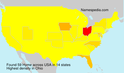 Surname Hyme in USA Surname Hyme in USA