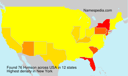 Surname Hymson in USA Surname Hymson in USA