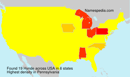 Surname Hynde in USA Surname Hynde in USA