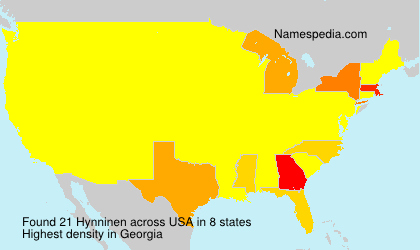 Surname Hynninen in USA Surname Hynninen in USA