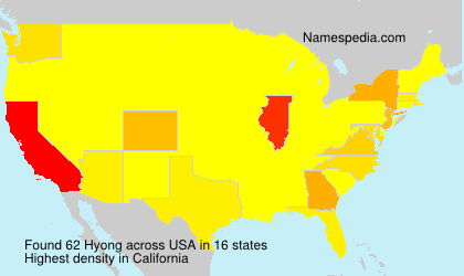 Surname Hyong in USA Surname Hyong in USA