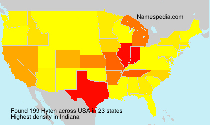 Surname Hyten in USA Surname Hyten in USA