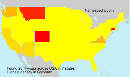 Surname Hyyppa in USA Surname Hyyppa in USA