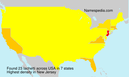 Surname Iachetti in USA Surname Iachetti in USA