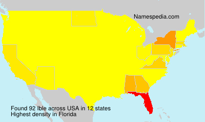 Surname Ible in USA Surname Ible in USA