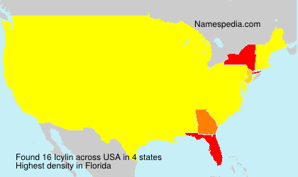 Surname Icylin in USA