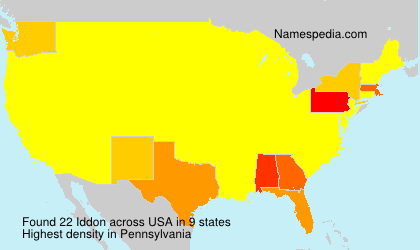 Surname Iddon in USA Surname Iddon in USA