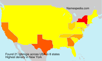 Surname Igbinigie in USA Surname Igbinigie in USA