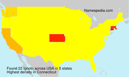 Surname Ignoto in USA Surname Ignoto in USA