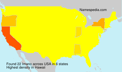 Surname Imano in USA Surname Imano in USA