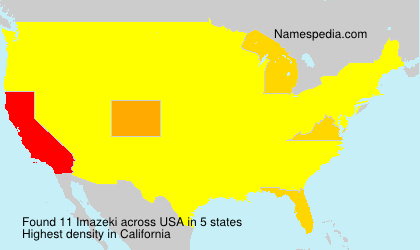 Surname Imazeki in USA Surname Imazeki in USA