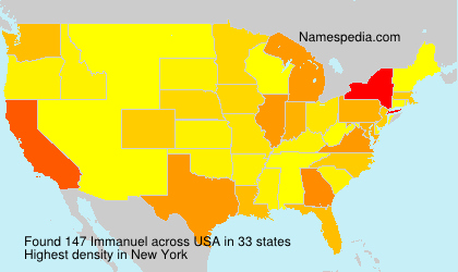 Surname Immanuel in USA Surname Immanuel in USA