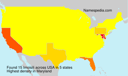Surname Imoisili in USA Surname Imoisili in USA