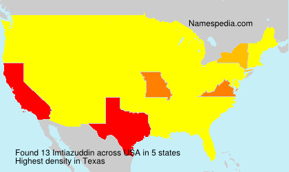 Surname Imtiazuddin in USA