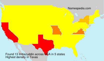 Surname Imtiazuddin in USA Surname Imtiazuddin in USA