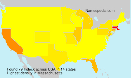 Surname Indeck in USA Surname Indeck in USA