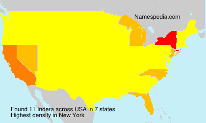 Surname Indera in USA
