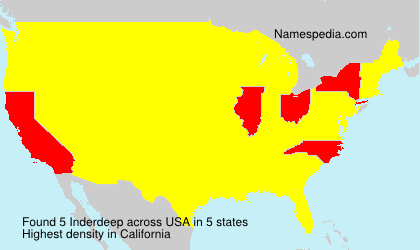 Surname Inderdeep in USA Surname Inderdeep in USA