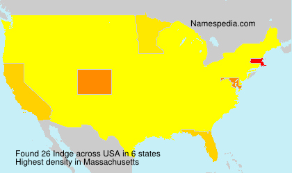 Surname Indge in USA Surname Indge in USA