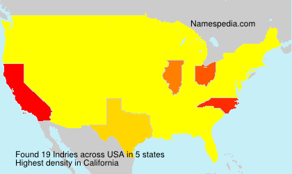 Surname Indries in USA
