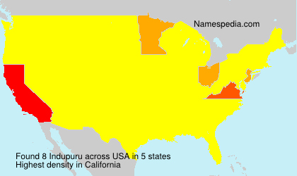 Surname Indupuru in USA Surname Indupuru in USA