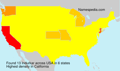 Surname Indurkar in USA