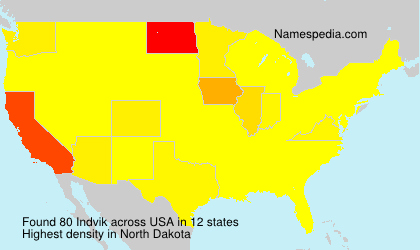 Surname Indvik in USA Surname Indvik in USA