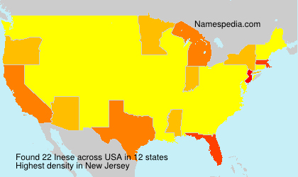 Surname Inese in USA Surname Inese in USA