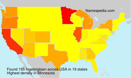 Surname Ingebrigtsen in USA Surname Ingebrigtsen in USA