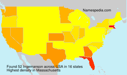 Surname Ingemanson in USA Surname Ingemanson in USA